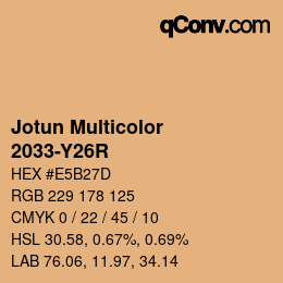 カラーコード: Jotun Multicolor - 2033-Y26R | qconv.com