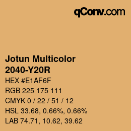 Código de color: Jotun Multicolor - 2040-Y20R | qconv.com