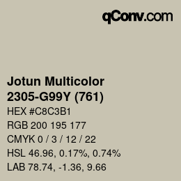 Código de color: Jotun Multicolor - 2305-G99Y (761) | qconv.com