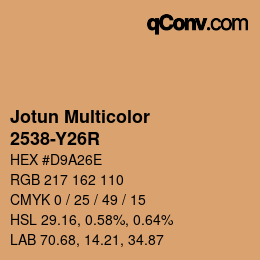 カラーコード: Jotun Multicolor - 2538-Y26R | qconv.com