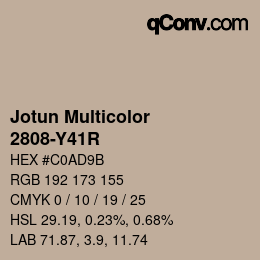 Color code: Jotun Multicolor - 2808-Y41R | qconv.com