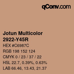 カラーコード: Jotun Multicolor - 2922-Y45R | qconv.com