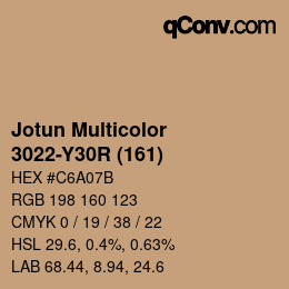 Farbcode: Jotun Multicolor - 3022-Y30R (161) | qconv.com