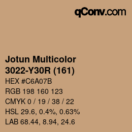 Code couleur: Jotun Multicolor - 3022-Y30R (161) | qconv.com