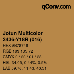 カラーコード: Jotun Multicolor - 3436-Y18R (016) | qconv.com