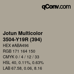 Código de color: Jotun Multicolor - 3504-Y19R (394) | qconv.com