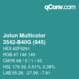 Código de color: Jotun Multicolor - 3542-B40G (945) | qconv.com