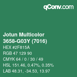 Farbcode: Jotun Multicolor - 3658-G03Y (7016) | qconv.com