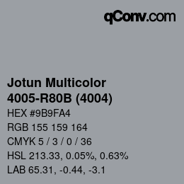 Código de color: Jotun Multicolor - 4005-R80B (4004) | qconv.com