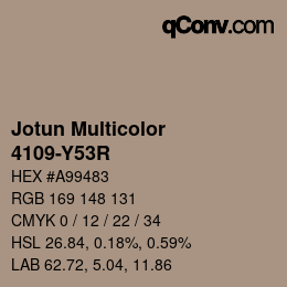 カラーコード: Jotun Multicolor - 4109-Y53R | qconv.com