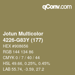 カラーコード: Jotun Multicolor - 4226-G83Y (177) | qconv.com