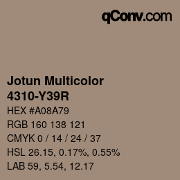 カラーコード: Jotun Multicolor - 4310-Y39R | qconv.com