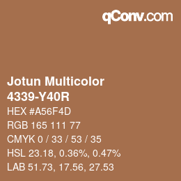 カラーコード: Jotun Multicolor - 4339-Y40R | qconv.com