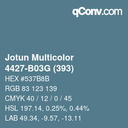 カラーコード: Jotun Multicolor - 4427-B03G (393) | qconv.com