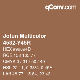 カラーコード: Jotun Multicolor - 4532-Y45R | qconv.com