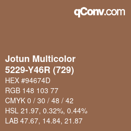 Código de color: Jotun Multicolor - 5229-Y46R (729) | qconv.com