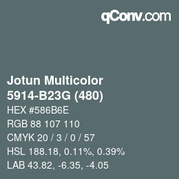 カラーコード: Jotun Multicolor - 5914-B23G (480) | qconv.com