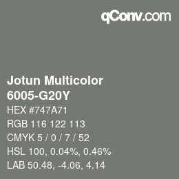 カラーコード: Jotun Multicolor - 6005-G20Y | qconv.com