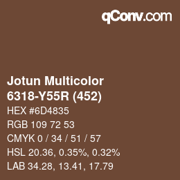 カラーコード: Jotun Multicolor - 6318-Y55R (452) | qconv.com