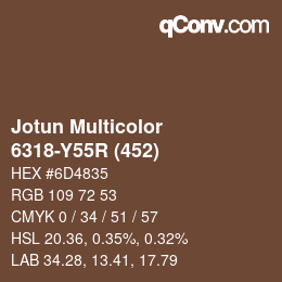 カラーコード: Jotun Multicolor - 6318-Y55R (452) | qconv.com