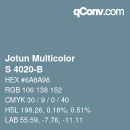 カラーコード: Jotun Multicolor - S 4020-B | qconv.com