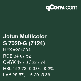 カラーコード: Jotun Multicolor - S 7020-G (7124) | qconv.com