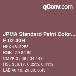 Farbcode: JPMA Standard Paint Colors - E 02-40H | qconv.com