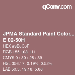 カラーコード: JPMA Standard Paint Colors - E 02-50H | qconv.com