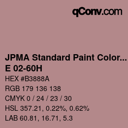 カラーコード: JPMA Standard Paint Colors - E 02-60H | qconv.com