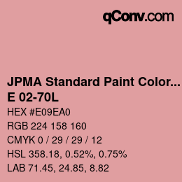 Código de color: JPMA Standard Paint Colors - E 02-70L | qconv.com