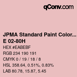 カラーコード: JPMA Standard Paint Colors - E 02-80H | qconv.com