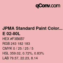 Código de color: JPMA Standard Paint Colors - E 02-80L | qconv.com