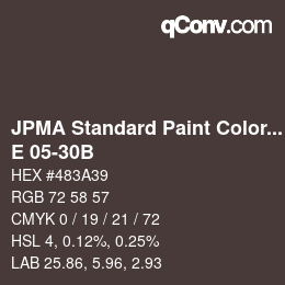 カラーコード: JPMA Standard Paint Colors - E 05-30B | qconv.com