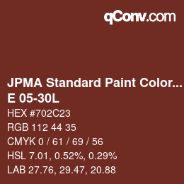 Code couleur: JPMA Standard Paint Colors - E 05-30L | qconv.com