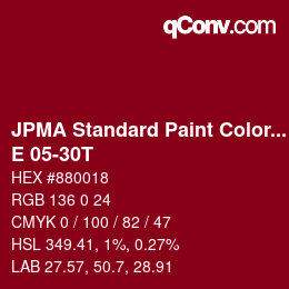 Code couleur: JPMA Standard Paint Colors - E 05-30T | qconv.com