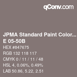 Farbcode: JPMA Standard Paint Colors - E 05-50B | qconv.com