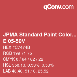 Code couleur: JPMA Standard Paint Colors - E 05-50V | qconv.com