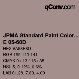 カラーコード: JPMA Standard Paint Colors - E 05-60D | qconv.com