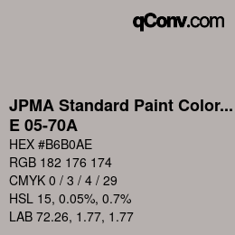 Farbcode: JPMA Standard Paint Colors - E 05-70A | qconv.com