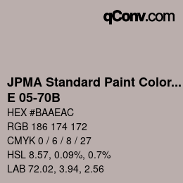 カラーコード: JPMA Standard Paint Colors - E 05-70B | qconv.com