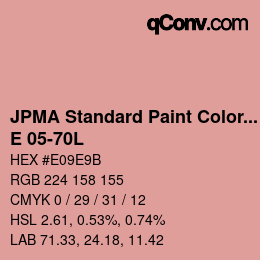 Code couleur: JPMA Standard Paint Colors - E 05-70L | qconv.com