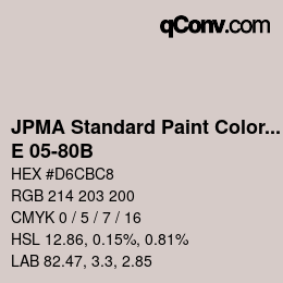 Código de color: JPMA Standard Paint Colors - E 05-80B | qconv.com