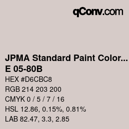 Code couleur: JPMA Standard Paint Colors - E 05-80B | qconv.com