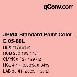 カラーコード: JPMA Standard Paint Colors - E 05-80L | qconv.com