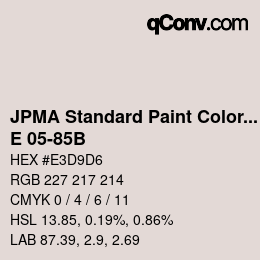 Farbcode: JPMA Standard Paint Colors - E 05-85B | qconv.com