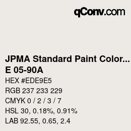 カラーコード: JPMA Standard Paint Colors - E 05-90A | qconv.com