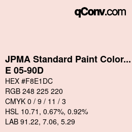 カラーコード: JPMA Standard Paint Colors - E 05-90D | qconv.com