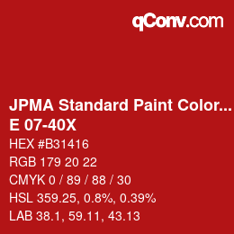 Code couleur: JPMA Standard Paint Colors - E 07-40X | qconv.com