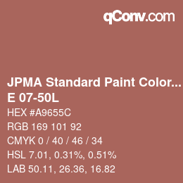 Farbcode: JPMA Standard Paint Colors - E 07-50L | qconv.com