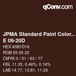 カラーコード: JPMA Standard Paint Colors - E 09-20D | qconv.com